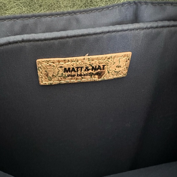 SOLD - Matt & Nat soft vegan suede leather green messenger bag - Picture 7 of 11